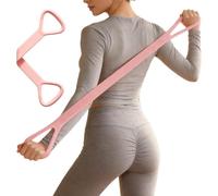 Figure 8 Stretch Bands - Non-Slip Handle Resistance Bands for Exercise, Stretching and Strength Workout Equipment for Home Gym, Pilates, Yoga, Fitness, Muscle Toning, Women and Men Use