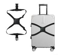 Figure Eight - Correas de equipaje entrecruzadas con bandas elásticas y hebilla de liberación rápida para sujetar de forma segura bolsas de lona y maletas (negro)