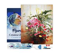 Figured'Art Diamond Painting Kit completo con marco - Cuadro 40x50cm Pintura de Diamante - Bastidor montado - diamantes de imitación cuadrados - Lado de un invernadero - George Cochran Lambdin