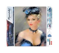 Figured'Art Diamond Painting Kit completo - Cuadro 40x50cm de Pintura de Diamante - Lienzo enrollado con diamantes cuadrados - Una mujer muy elegante - 5D DIY Manualidades Adultos