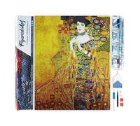 Figured'Art Diamond Painting Kit completo - Cuadro 40x50cm de Pintura de Diamante - Lienzo enrollado con diamantes cuadrados - Punto de Cruz Diamante - Sra. Bauer de Klimt - 5D Manualidades Adultos