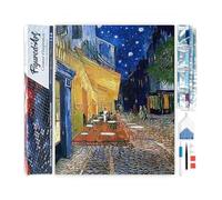 Figured'Art Diamond Painting Kit completo - Cuadro 40x50cm de Pintura de Diamante - Lienzo enrollado diamantes cuadrados - Punto de Cruz Diamante - Van Gogh Terraza de Café - 5D Manualidades Adultos
