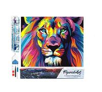 Figured'Art Diamond Painting Kit completo - Cuadro 40x50cm de Pintura de Diamante - Lienzo entero enrollado con diamantes de imitación cuadrados - León del arte pop - 5D DIY Manualidades Adultos