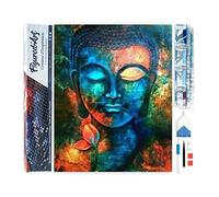 Figured'Art Diamond Painting Kit completo - Cuadro 40x50cm de Pintura de Diamante - Lienzo entero enrollado con diamantes de imitación cuadrados - Buda 2-5D DIY Manualidades Creativas Adultos
