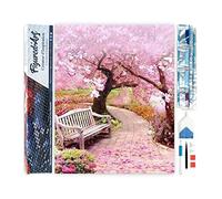 Figured'Art Diamond Painting Kit completo - Cuadro 40x50cm de Pintura de Diamante - Lienzo entero enrollado con diamantes de imitación cuadrados - Primavera Camino - 5D DIY Manualidades Adultos