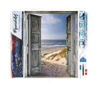 Figured'Art Diamond Painting Kit completo - Cuadro 40x50cm de Pintura de Diamante - Lienzo entero enrollado con diamantes de imitación cuadrados - Puerta de acceso a la playa - 5D DIY Manualidades