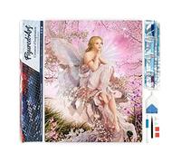 Figured'Art Diamond Painting Kit completo - Cuadro 40x50cm de Pintura de Diamante - Lienzo entero enrollado con diamantes de imitación cuadrados - Hada bonita - 5D DIY Manualidades Creativas Adultos