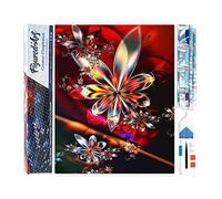 Figured'Art Diamond Painting Kit completo - Cuadro 40x50cm de Pintura de Diamante - Lienzo entero enrollado con diamantes de imitación cuadrados - Diseño del fractal - 5D DIY Manualidades Adultos