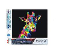 Figured'Art Diamond Painting Kit completo - Cuadro 40x50cm de Pintura de Diamante - Lienzo entero enrollado con diamantes de imitación cuadrados - Jirafa del arte pop - 5D DIY Manualidades Adultos