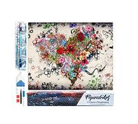 Figured'Art Diamond Painting Kit completo - Cuadro 40x50cm de Pintura de Diamante - Lienzo entero enrollado con diamantes de imitación cuadrados - Pintada del corazón - 5D DIY Manualidades Adultos
