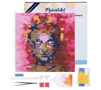Figured'Art Mini Diamond Painting Kit completo con marco - Cuadro 25x25cm de Pintura de Diamante - Bastidor montado - diamantes redondos - Buda Precioso - 5D DIY Manualidades Creativas Adultos