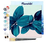 Figured'Art Mini Pintar por Números 20x20cm con marco para Adultos Vegetación - Manualidades con pintura acrílica - Kit Cuadro DIY completo