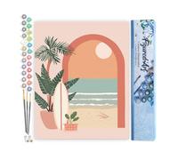 Figured'Art Pintar por Numeros Adultos Arco hacia el mar - Manualidades pintura acrilica Kit Cuadro DIY completo - 40x50cm sin bastidor