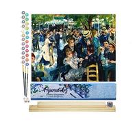 Figured'Art Pintar por Numeros Adultos Baile Del Moulin Rouge - Manualidades pintura acrilica Kit Cuadro DIY completo - 40x50cm monta tu propio bastidor