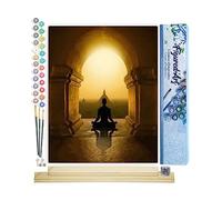 Figured'Art Pintar por Numeros Adultos Budismo en Asia - Manualidades pintura acrilica Kit Cuadro DIY completo - 40x50cm monta tu propio bastidor
