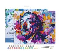 Figured'Art Pintar por Numeros Adultos con marco Arte Callejero de Bigote - Manualidades pintura acrilica Kit Cuadro DIY completo - 40x50cm con bastidor montado