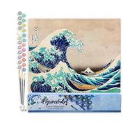 Figured'Art Pintar por Numeros Adultos La gran ola de Kanagawa de Katsushika Hokusai - Manualidades pintura acrilica Kit Cuadro DIY completo - 40x50cm sin bastidor