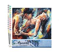 Figured'Art Pintar por Numeros Adultos Resumen De La Tentación - Manualidades pintura acrilica Kit Cuadro DIY completo - 40x50cm sin bastidor