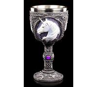 Figuren Shop GmbH Cáliz con Unicornio Púrpura - Unicornio Elixir Fantasy Copa de Vino