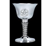 Figuren Shop GmbH Cáliz de ceremonias de 125 ml, pentagrama | Vaso de metal | Decoración ceremonial