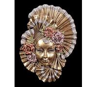 Figuren Shop GmbH Veneciana Máscara Lily Decoración Pared Veronese Óptica Bronce