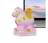 Figurina de Caballo para el Año Nuevo Chino - Escultura de Resina de la Prosperidad,Mini Figura Equina Con Diseño De Sello De Jade | Decoración para Hogar, Mesa o Salpicadero en el Festival de