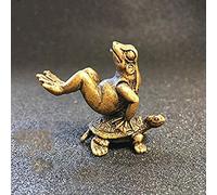 Figurina de latón Retro Tortuga Rana Incienso Estatua de Animales decoración del hogar Adorno Tortuga té Mascota Artes Creativas de Escultura decoración de artesanía colección de Arte