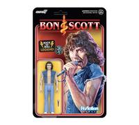 Super7 Bon Scott - Figura de acción de Bon Scott de 9,5 cm con accesorio de rock clásico coleccionable y juguetes retro