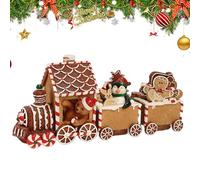 Figurine de Noël d'Épices - Train en Résine, Décor Maison de Bonbons, Ornement Season | Décoration d'Épices Pour Table, Bibliothèque, Cheminée, Salon, Bureau, Fête à la Maison