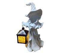 Figurine Décoration Intérieure Extérieure - Figurine Sorcière Halloween Avec Lanterne | Decoración Maison, Jardin, Porche, Salon, Chambre, Salle À Manger Jardin Cour Terrasse Appui Cheminée, Fête