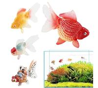Figurine Flotteur - Poisson Artificiel Nageur 5 X 2.8 X 3.8 Cm | Poisson Artificiel, Lot De 4 Figurines Aquatiques Réalistes En ABS, Décoration Aquarium Et Bassin Pour Maison, Étang, Décor Intérieur E