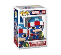Funko Pop! Marvel: Holiday - Capt. Captain America - Marvel Comics - Cómics Marvel - Figura de Vinilo Coleccionable - Idea de Regalo- Mercancia Oficial - Juguetes para Niños y Adultos