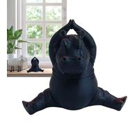 Figurine Hippopotame Yoga - Sculpture Décorative Animale Zen Pour Maison Bureau | Statue Originale Table Salon Chambre, Cadeau Méditation Accessoire Intérieur Décoration Artistique