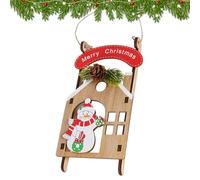 Figurine Pendant Crafts - Wood Forms, Collection of 10 Material Decorations for Patio Displaying, Holiday Accents with Natural Appearance, Party Supplies, Embellishments for Exterior Walls House