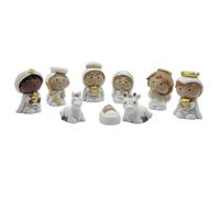 Figurines de Nativity Small - Christmas Miniature Resin Desktop Decoration,Religious Desktop Statue,for Home Office Living Room Bedroom Fireplace Mantle Bookcase Bookshelf Window Sill Church Groups