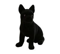 Figurines Realistic Decor, Cute Flocked Animal Statue, French Bulldog Display Figurines, Indoor Outdoor Shelf Decor, Table Mantel Office Ornament, Garden Yard Patio Accent, Holiday Christmas Birth