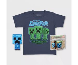 Figurita Charged Creeper de Minecraft con Camiseta Edición Limitada