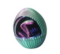 Figurita de Huevo de Serpiente Impresa - Animal Antiestrés Rotatorio, Serpiente Flexible Impresa en 3D con Huevo de Engranaje, Adorable Juguete Decorativo para Escritorio, Hogar, Oficinas | Int