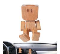 Figurita de madera para coche, portátil, para escritorio | Figuras de acción para decoración de salpicadero, suministros adornos de escritorio para caravana, camión y coche, camioneta