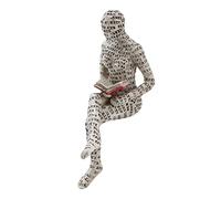 Figurita de Mujer Lectora de Resina, Decoración Exquisita para Entusiastas del Arte de Estantería del Hogar (E)