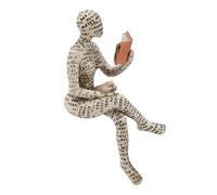 Figurita de Mujer Leyendo de Resina, Innovadora Señora Leyendo Pulpa, Adornos de Estantería para Decoración del Hogar, un Material Duradero, Esta Mujer Moderna Estudiando SH