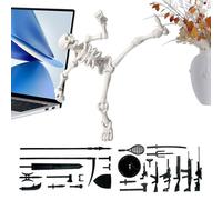 Figurita decorativa esqueleto de acción con múltiples | Articulaciones móviles realistas para colección navideña, escritorios, juegos de rol y fiestas