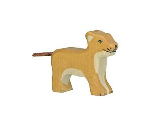 Figurita - HOLZTIGER - 80141 - León - Pequeño - Madera pintada a mano - Fabricación europea