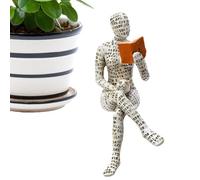 Figurita Mujer Lectura - Escultura de Resina Abstracta, Estatua Pensador, Decoración Estética Estantería, Adorno de Escritorio No Fading | Estatuilla Mujer Lectora Creativa Para Hogar Dormitorio