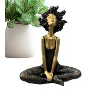 Figuritas De Niña para Decoración del Hogar,Figurillas Coleccionables Niña Afro Decoración De Mesa Étnica - Escultura Artística para Salón Hotel Restaurante Estantería Cafetería Estudio Apartamento