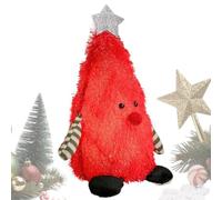 Figuritas Navideñas Con Peluche Figura De Árbol En Pie Para Escritorio | Muñeco Festivo Para Fiesta, Oficina, Escuela, Aula, Repisa, Chimenea, Mesa, Centro de Mesa Rojo