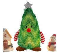 Figuritas Navideñas Con Peluche Figura Rellena Erguida con Forma de Árbol | Muñeca Navideña Para el Hogar y la Casa, Repisa para Chimenea, Mesa, Centro de Mesa, Fiesta, Oficina, Escuela y Aula Verde