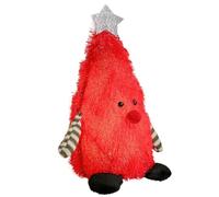 Figuritas Navideñas Con Peluche para Escritorio con Figura Decorativa Árbol | Muñeco Festivo Para Fiesta, Oficina, Escuela, Aula, Repisa, Chimenea, Mesa, Centro de Mesa Rojo