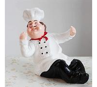 Figuritas ornamentales para decoración de resina, manualidades, chef, vino, decoración del hogar, estante de vino, exhibición, vitrina, decoración de gabinete de vino, vida interesante