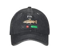 Fih Calling Recuérdame Mensaje Rechazar Aceptar Llamada Telefónica Gorra de Béisbol Casual de Pescado Gorra de Béisbol de Verano